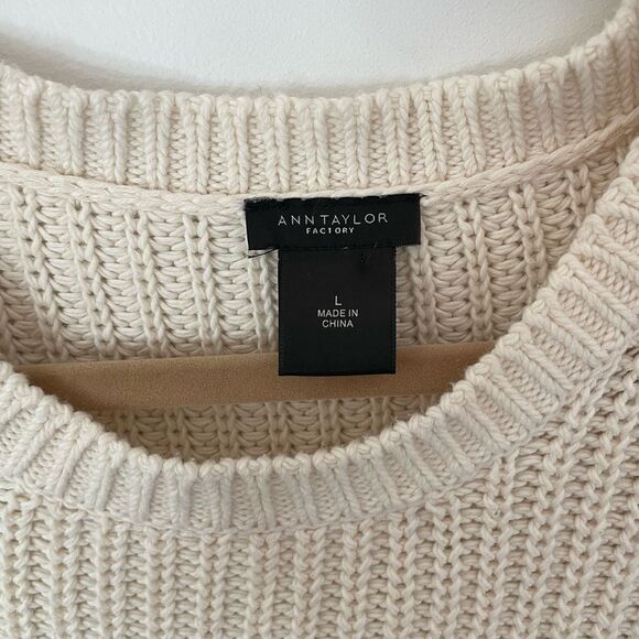 Ann Taylor Knitted Striped Sweater size large - Picture 3 of 5